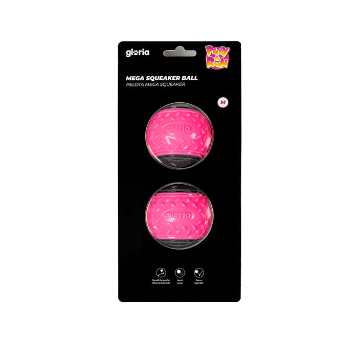 Pet Ball Gloria PLAY AND RUN Pink TPR M 6,35 cm 2 Units