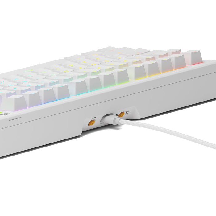 Glorious GMMK 3 Gaming Mechanical Keyboard 75% White - Fox Linear Switches