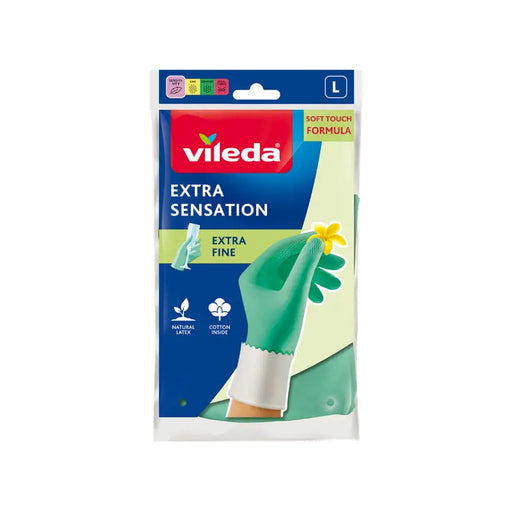 GLOVES EXTRA SENSATION L VILEDA - Продукти за почистване<<<Домашни