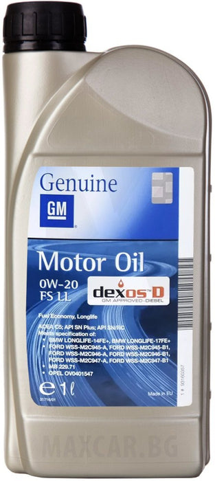 GM OPEL DEXOS D 0W-20 FS LL 1L