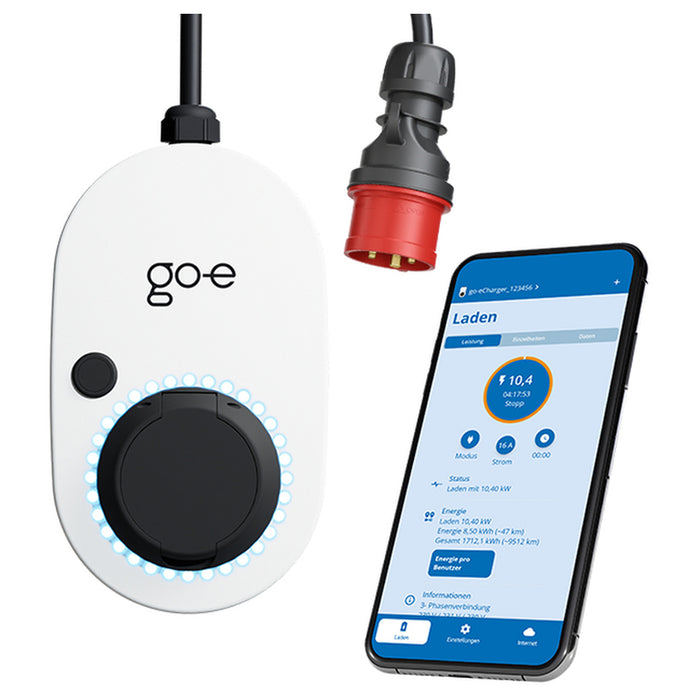 MOBILE CAR CHARGING STATION 22KW WITH TYPE2 GO-E GEMINI FLEX CONTACT
