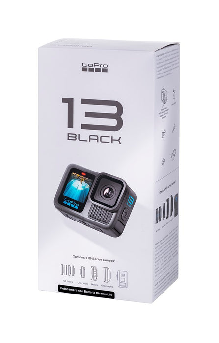 GoPro HERO13 BLACK action sports camera 27.6 MP 5.3K Ultra HD CMOS 25.4 / 1.9 mm (1 / 1.9") Wi-Fi 121 g