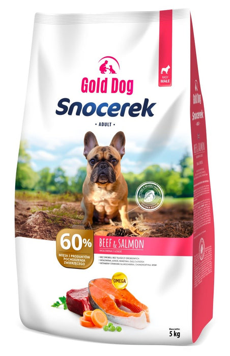 GOLD DOG Snocerek Small breeds beef and salmon - dry dog food - 5kg