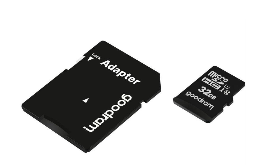 Goodram Microcard 32 GB micro SD HC UHS-I class 10 memory card, SD adapter (M1AA-0320R12)