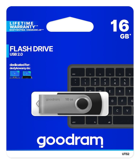 Goodram UTS2 USB flash drive 16 GB USB Type-A 2.0 Black,Silver