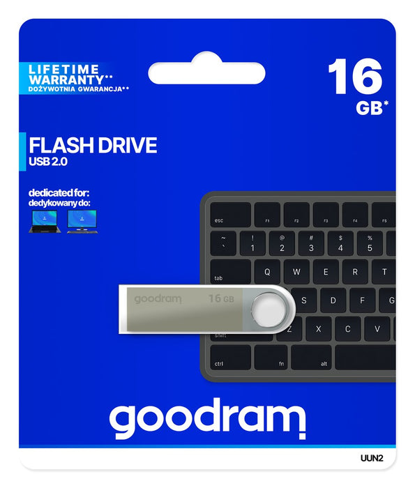 Goodram UUN2 USB flash drive 16 GB USB Type-A 2.0 Silver