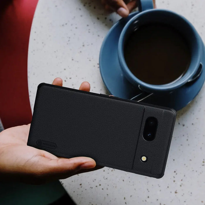 Google Pixel 7a Hard Case Nillkin Super Frosted Shield Pro Hard Case - Black - Cell phone cases and covers<<<HurtelXML