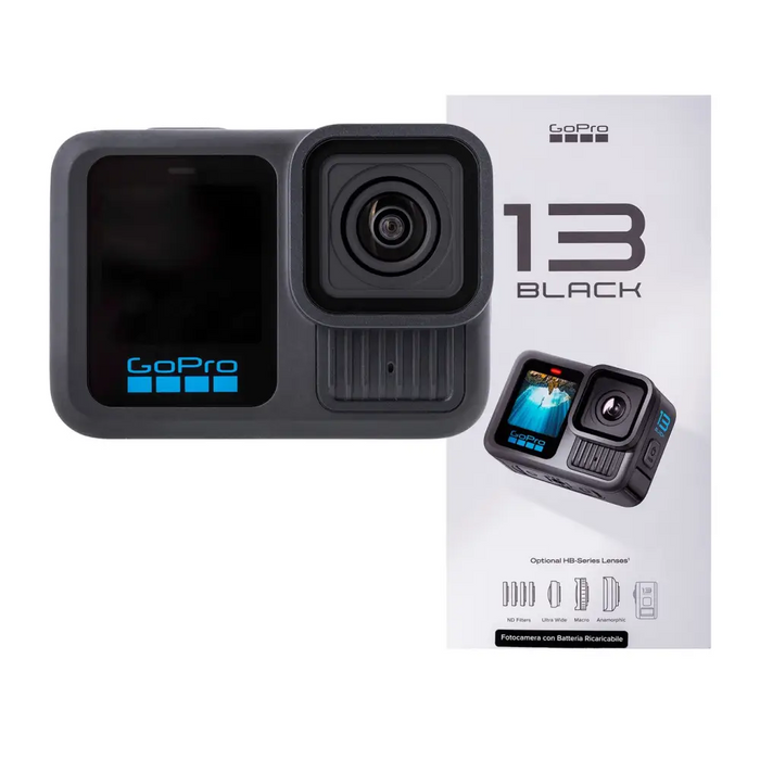 GoPro HERO13 BLACK action sports camera 27.6 MP 5.3K Ultra HD CMOS 25.4 / 1.9 mm (1 / 1.9’’) Wi-Fi 121 g - Sport video