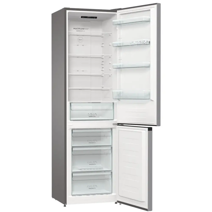 Gorenje NRK6202ES4 fridge-freezer Freestanding 331 L E Grey - Freestanding refrigerator-freezers