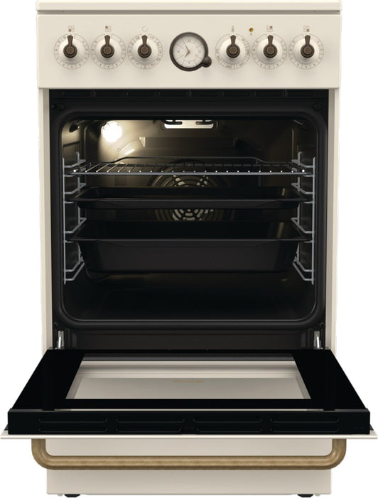 Gorenje GECS5B70CLI Freestanding cooker Electric Ceramic hob Beige