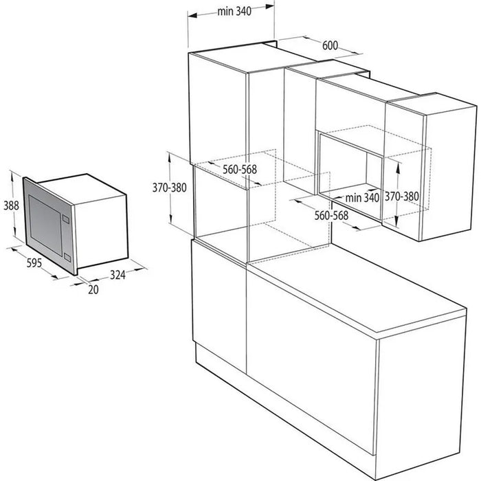 Built-in microwave Gorenje BM201AG1X