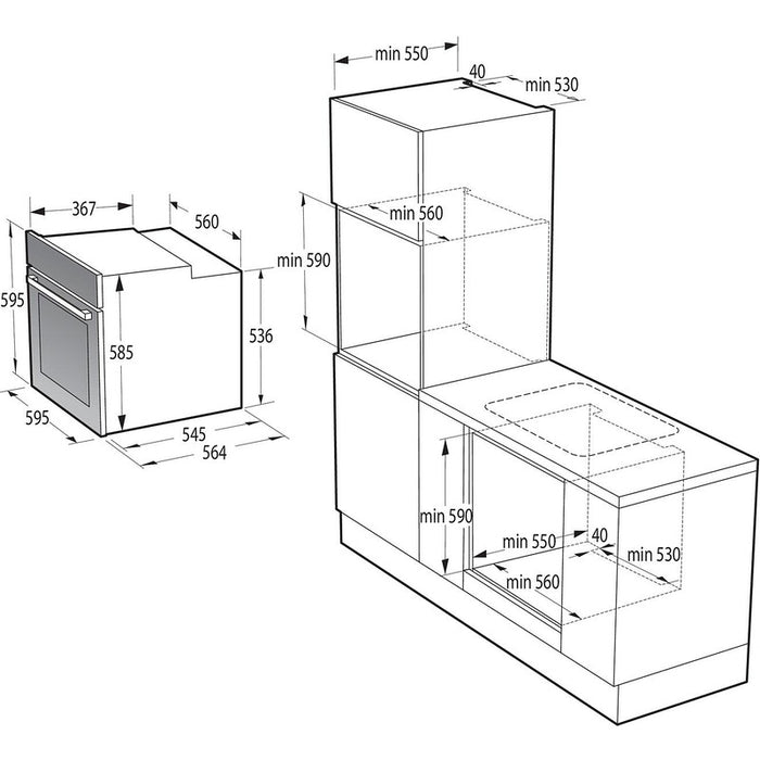 Gorenje BSA6737ORAB built-in oven