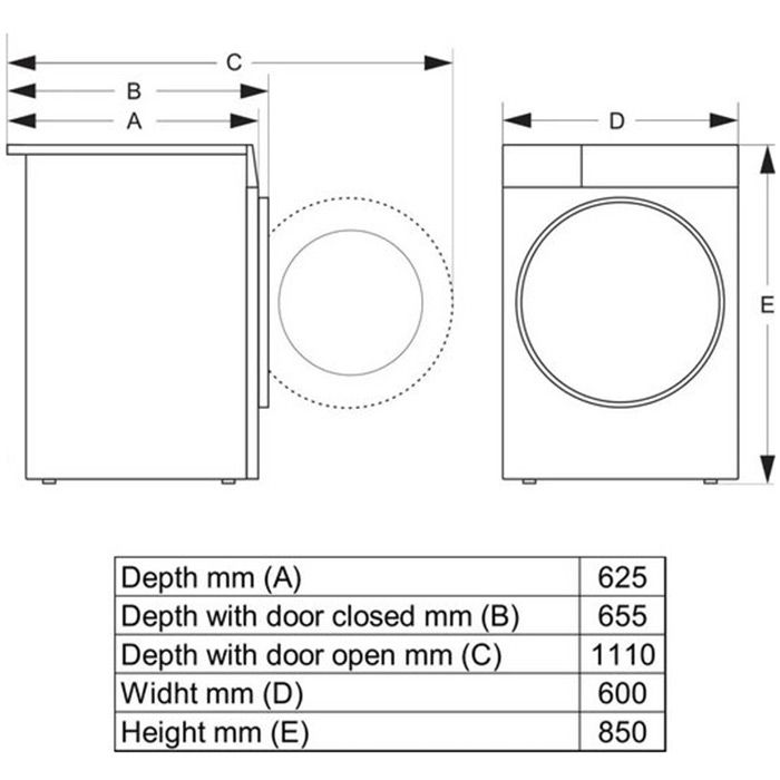 Dryer GORENJE DG48DB, 8 kg, Heat pump, Wi-Fi