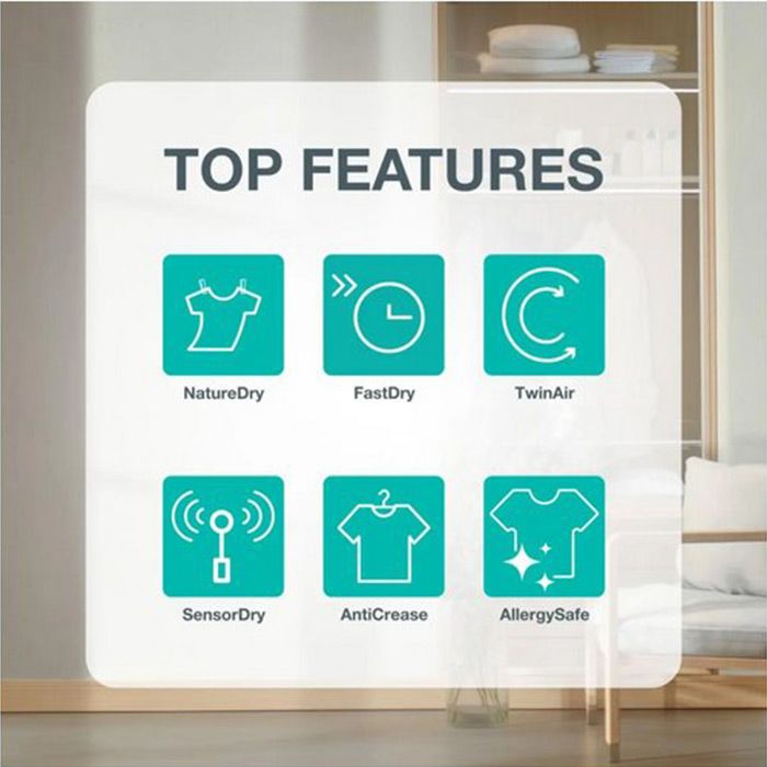 Dryer GORENJE DG48DB, 8 kg, Heat pump, Wi-Fi