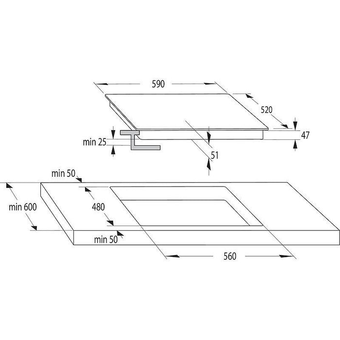 Built-in worktop GORENJE ECS646BCSCE