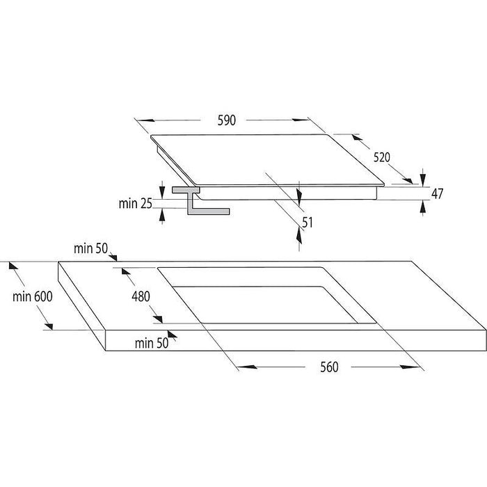 Built-in worktop GORENJE ECS646BCSCE