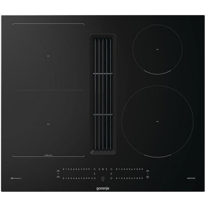 Hob with built-in extractor hood GORENJE GEH6432BSCWF, 60 cm