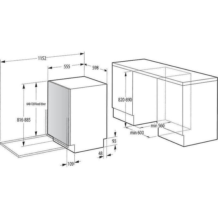 Built-in dishwasher GORENJE GV642D65, 60 cm