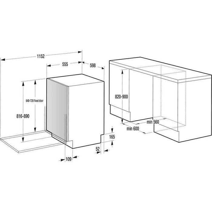 Built-in dishwasher GORENJE GV673A66
