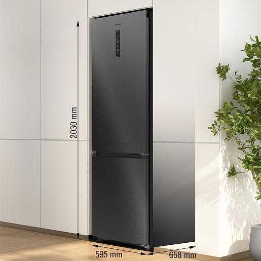 Refrigerator with freezer GORENJE NRB620C61BX4WFE, 413 l, Total NoFrost, 203 cm