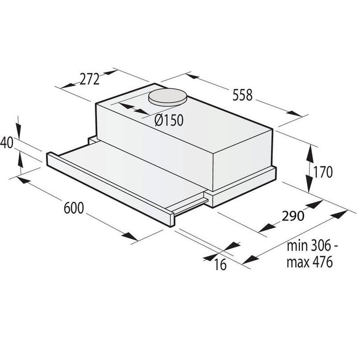 Built-in hood GORENJE TH60E3B