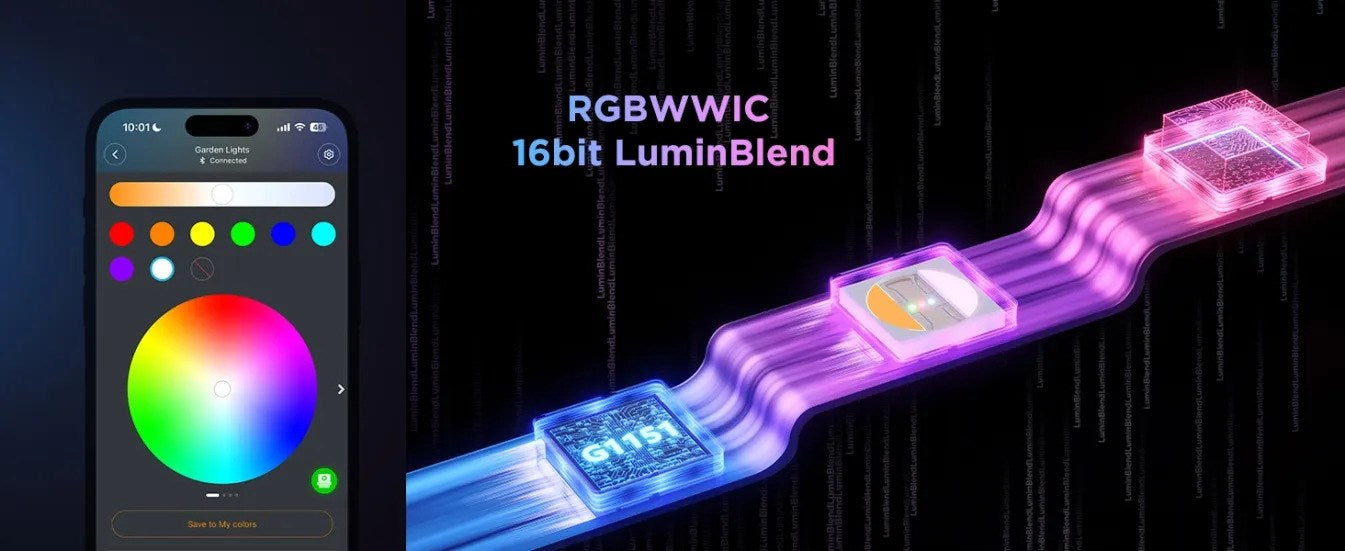 Govee H7086 RGBICWW LED Garden Lights | RGBWW, 1100 lm, 2.4 GHz Wi-Fi + Bluetooth, IP66