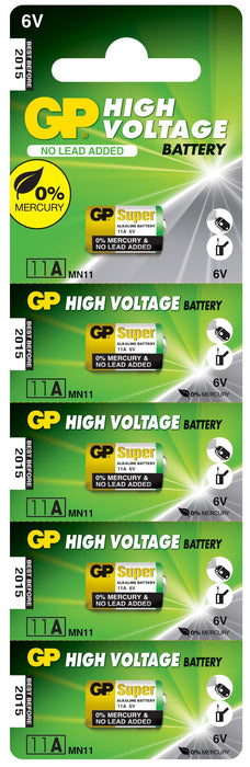 Alkaline battery GP A11 6V for remote /5 pcs./pack price for 1 pc./