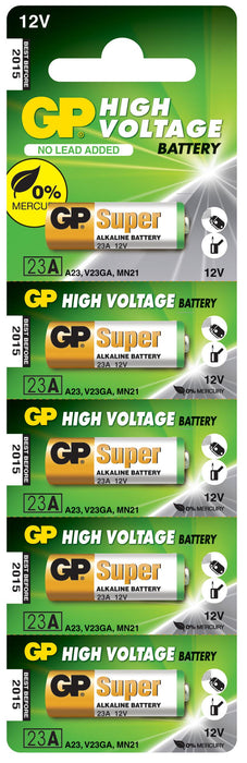 Alkaline battery GP 12 V /5 pcs./pack price for 1 pc. battery/ for alarms A23