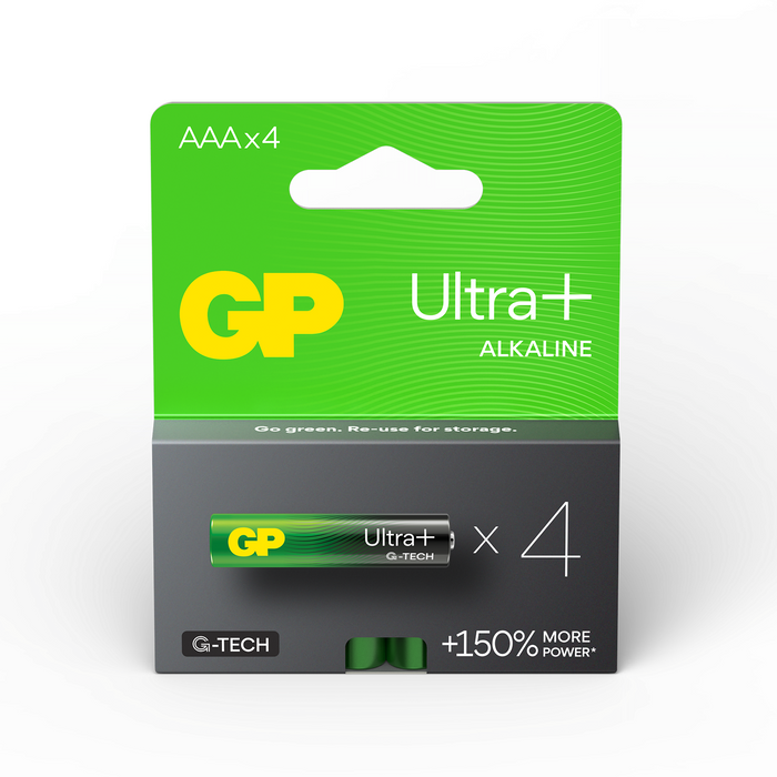 Alkaline battery GP ULTRA PLUS LR03 AAA /4 pcs. in packaging/blister 1.5V