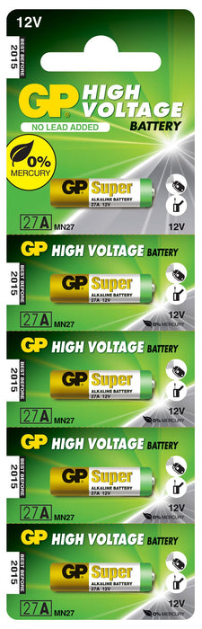 Alkaline battery GP 12 V /5 pcs./pack price for 1 pc. battery/ for alarms A27
