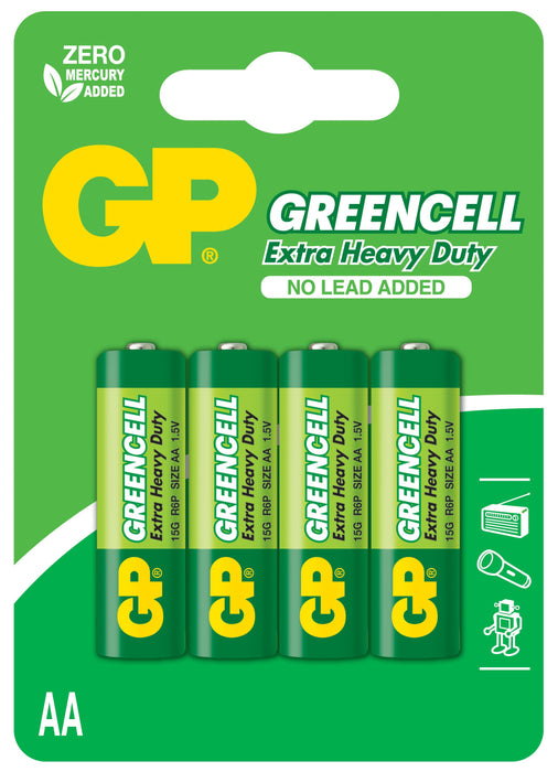 Zinc carbon battery GP R6 GREENCELL 15G-U4 /4 pcs. in packaging/blister 1.5V