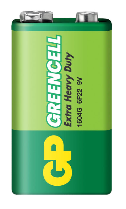 Zinc carbon battery GP 6F22 /9V/ Greencell 1604GLF-B 1 pc. shrink