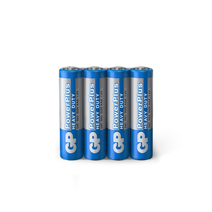 Zinc carbon battery GP POWERPLUS R03 AAA 4 pcs. shrink 1.5V