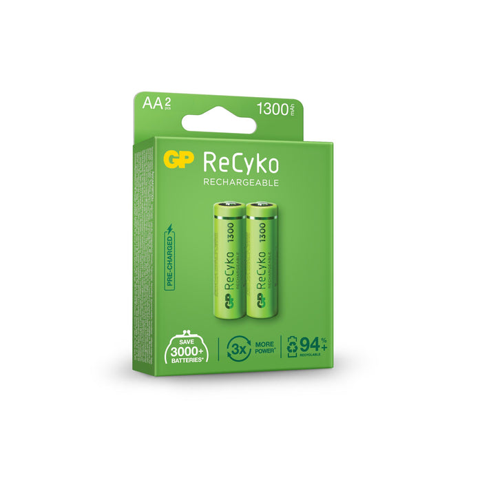 Rechargeable Battery R6 AA 130AAHC-EB2 1300mAh NiMH 2 pcs. in GP packaging