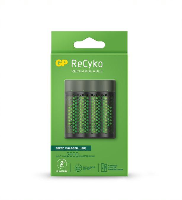 Charger GP M451-270AAHCE-EB4, 4 AA, NiMH, 2600mAh, FAST