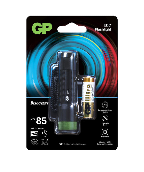 Flashlight GP BATTERIES C31, LED, 85 lm, CREE Discovery Outdoor