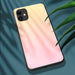 Gradient Glass Durable Cover with Tempered Glass Back iPhone 12 mini pink - Cell phone cases and covers<<<HurtelXML