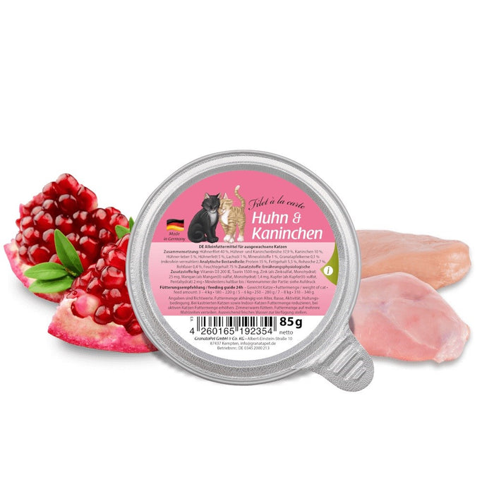GRANATAPET Filet á la carte Chicken with rabbit - wet cat food - 85g