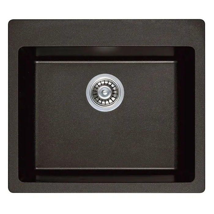 GRANITE KITCHEN SINK 8304 INTER CERAMIC RECTANGULAR 57X50X22 CM. BLACK - Кухненски мивки<<<Кухненски