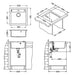 GRANITE KITCHEN SINK ALVEUS FORMIC 20 52X50X20 CM. BLACK - Кухненски мивки<<<Кухненски мивки<<<Кухня<<<Praktiker