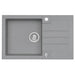 GRANITE KITCHEN SINK ALVEUS ROCK 130 78X48X18 CM. GRAY - Кухненски мивки<<<Кухненски