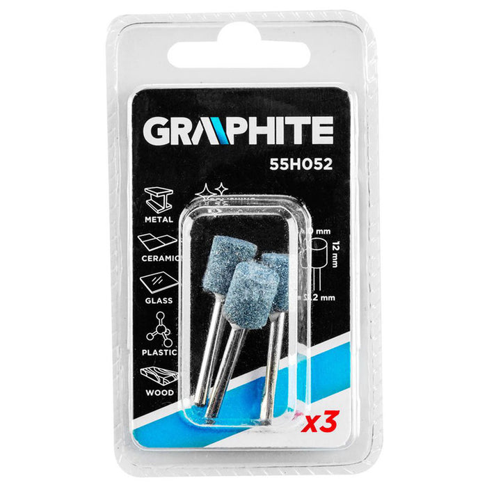 GRINDER SET 5X12 MM 3 PIECES GRAPHITE 55H052