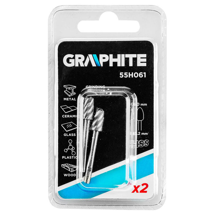 SET OF MILLS 3.2X6 MM 2 PIECES GRAPHITE 55H061