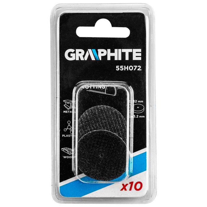 SET OF CUTTING DISCS 10 PIECES GRAPHITE 55H072