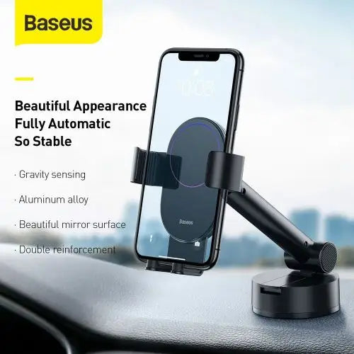Gravity car mount for Baseus Tank phone with suction cup (black) - Car mount<<<Accessories<<<Основна<<<DunaXML&&&Phone