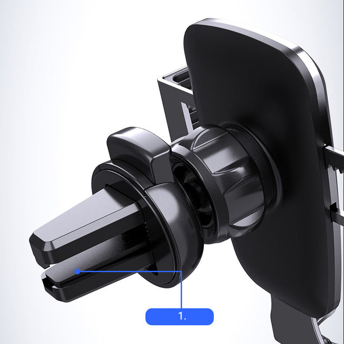 Gravity smartphone car holder for air vent silver (YC08) - Cell phone holders<<<HurtelXML