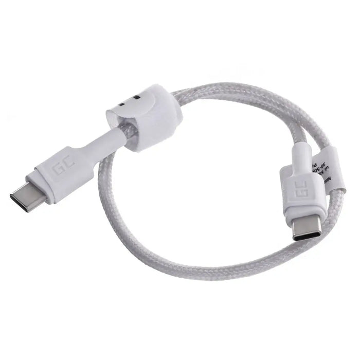 Green Cell GC PowerStream USB cable USB 3.2 Gen 1 (3.1 Gen 1) 0.3 m USB C White - USB cablesKBA-USB<<<Cables