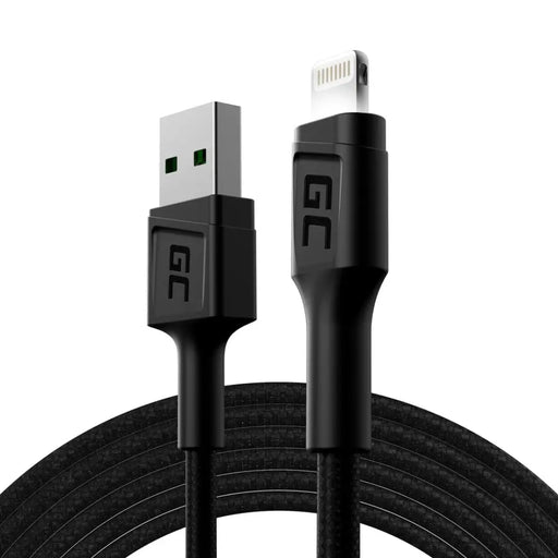 Green Cell KABGC12 lightning cable 2 m Black - USB cablesKBA-USB<<<Cables and adaptersKBA<<<ActionPL