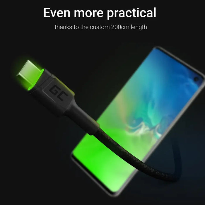 Green Cell KABGC13 USB cable USB 2.0 2 m USB A USB C Black - USB cablesKBA-USB<<<Cables and adaptersKBA<<<ActionPL