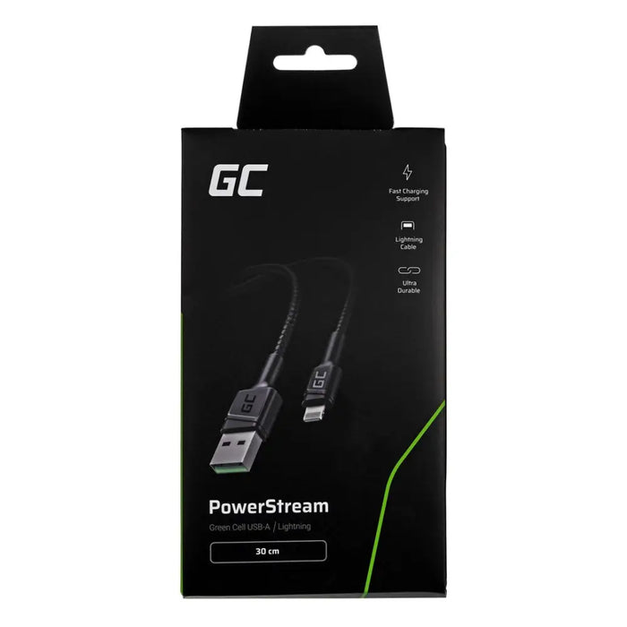 Green Cell KABGC24 lightning cable 0.3 m Black - USB cablesKBA-USB<<<Cables and adaptersKBA<<<ActionPL
